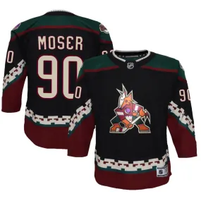 J.J. Moser Arizona Coyotes Youth 2021/22 Home Premier Jersey - Black