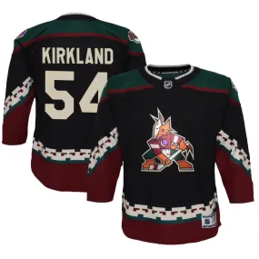 Justin Kirkland Arizona Coyotes Youth 2021/22 Home Replica Jersey - Black