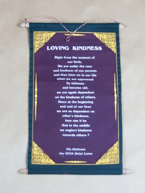 Loving Kindness H.H Dalai Lama Quote Scroll