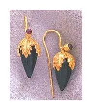 Mesopotamia Onyx Screw Back Earrings