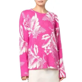 No. 21 Floral Print Long Sleeve Pullover Sweater