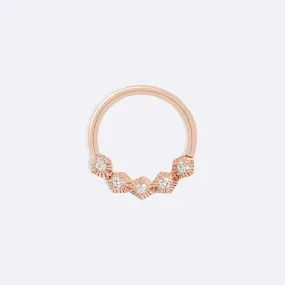 Nova Diamond Seam Ring - 14K ROSE