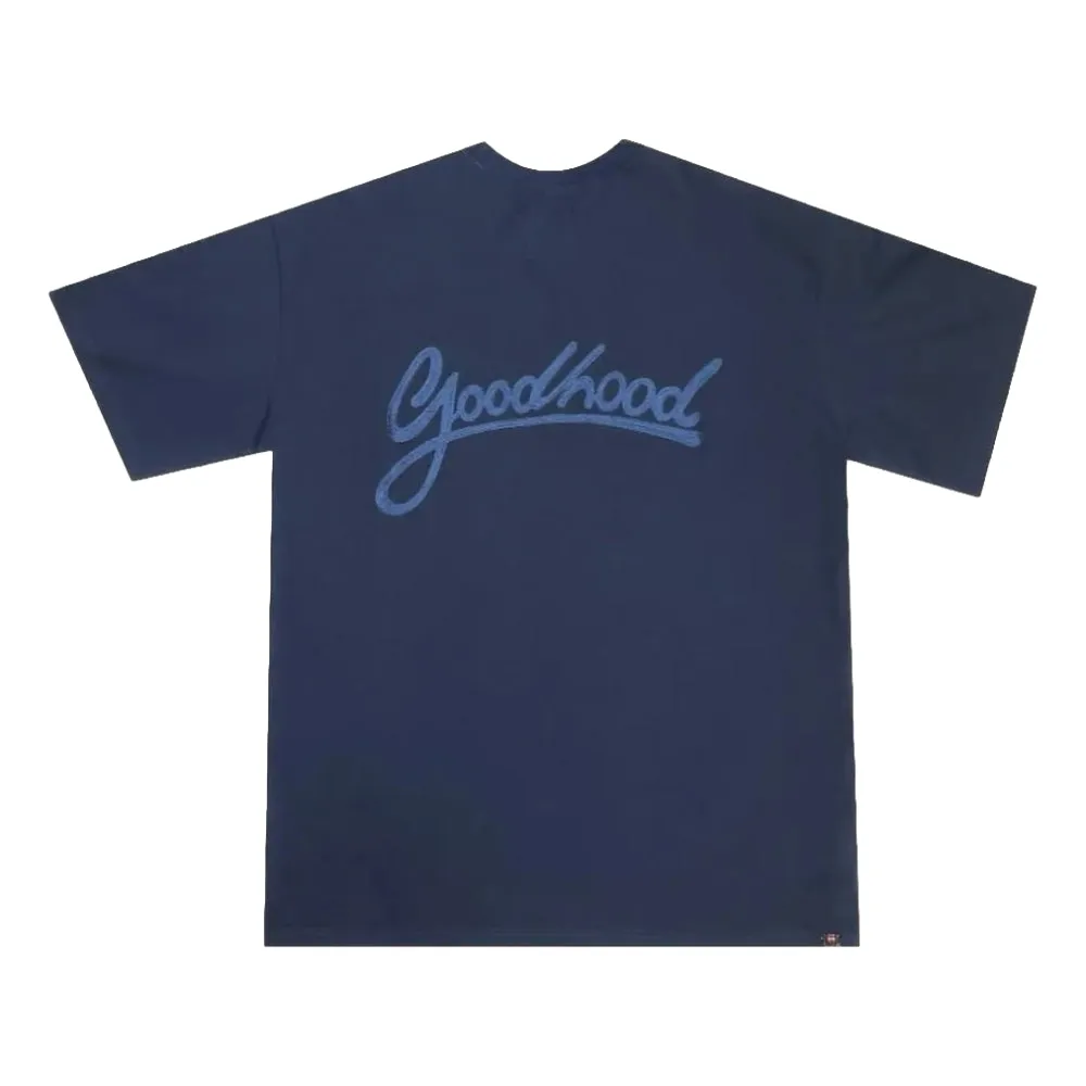 OLDISM OLD/SM  GOOD HOOD EMBROIDERY LOGO TEE-NAVY