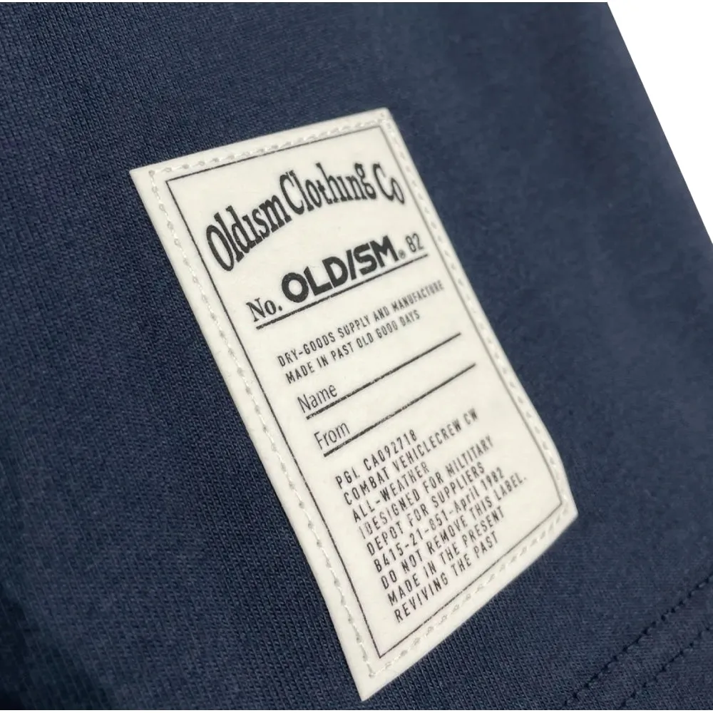 OLDISM OLD/SM POTTED PLANT EMBROIDERY LOGO TEE-NAVY