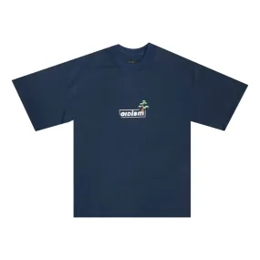 OLDISM OLD/SM POTTED PLANT EMBROIDERY LOGO TEE-NAVY