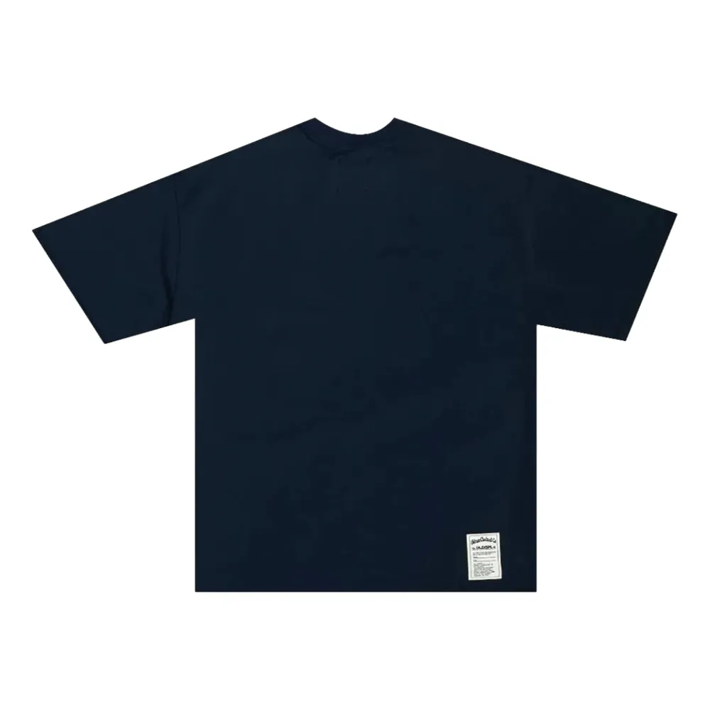 OLDISM OLD/SM POTTED PLANT EMBROIDERY LOGO TEE-NAVY