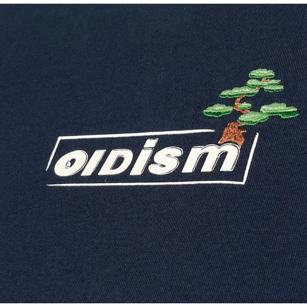 OLDISM OLD/SM POTTED PLANT EMBROIDERY LOGO TEE-NAVY