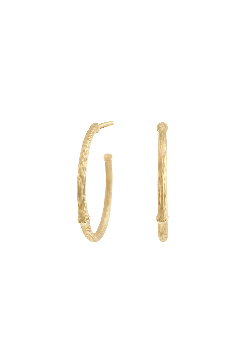 Ole Lynggaard Nature Creol 18K Yellow Gold Hoop Earrings | Large