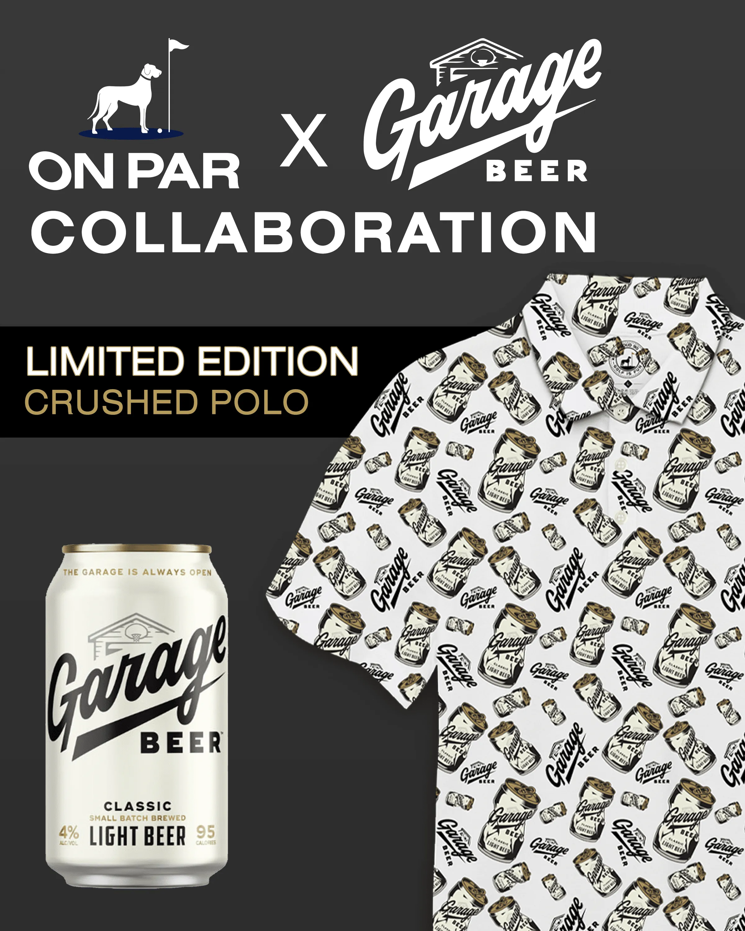 Optimized Title: Limited Edition Crushed Polo by Par x Garage Beer