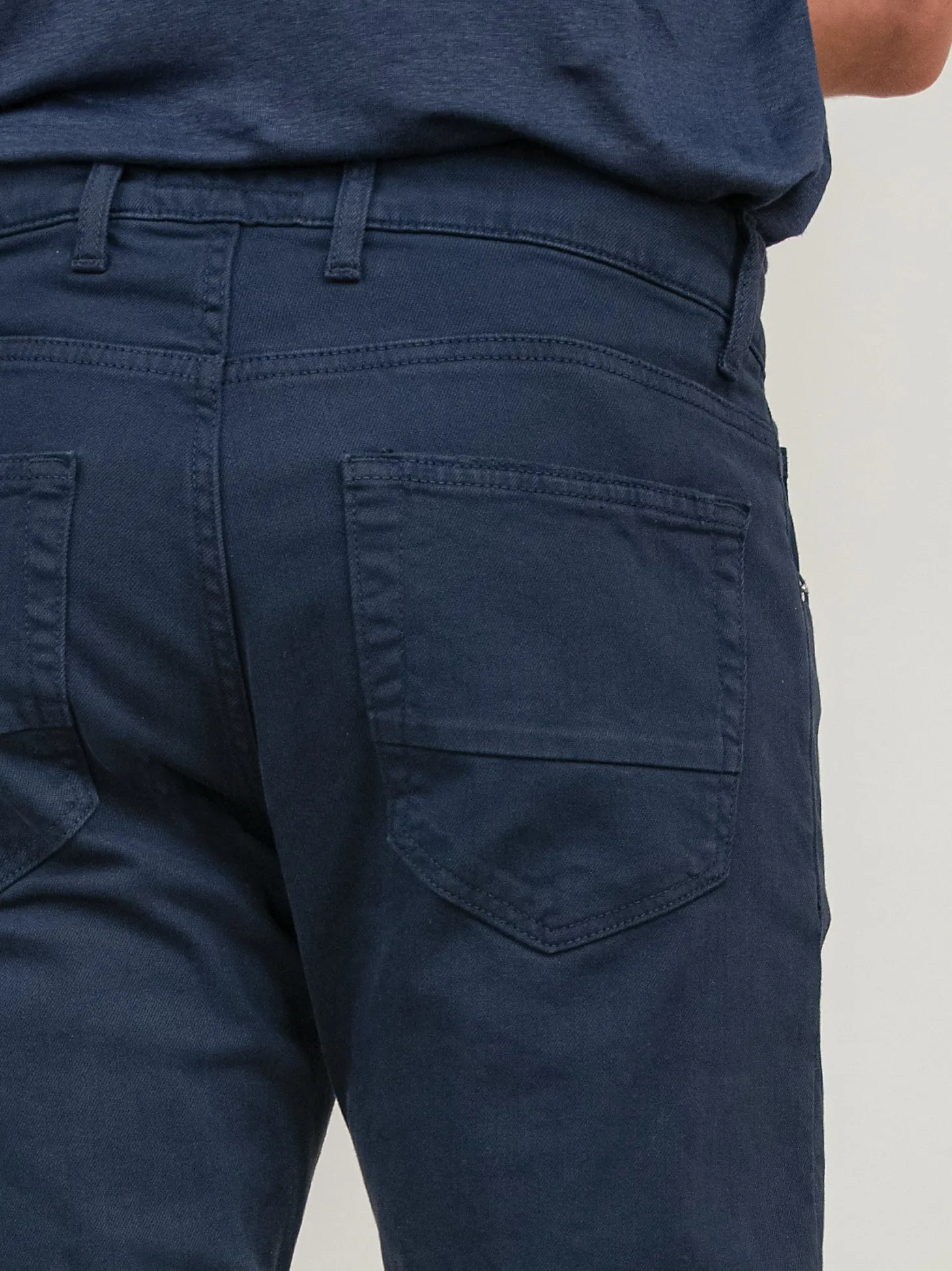 PANTALONE IN COTONE BLU NAVY