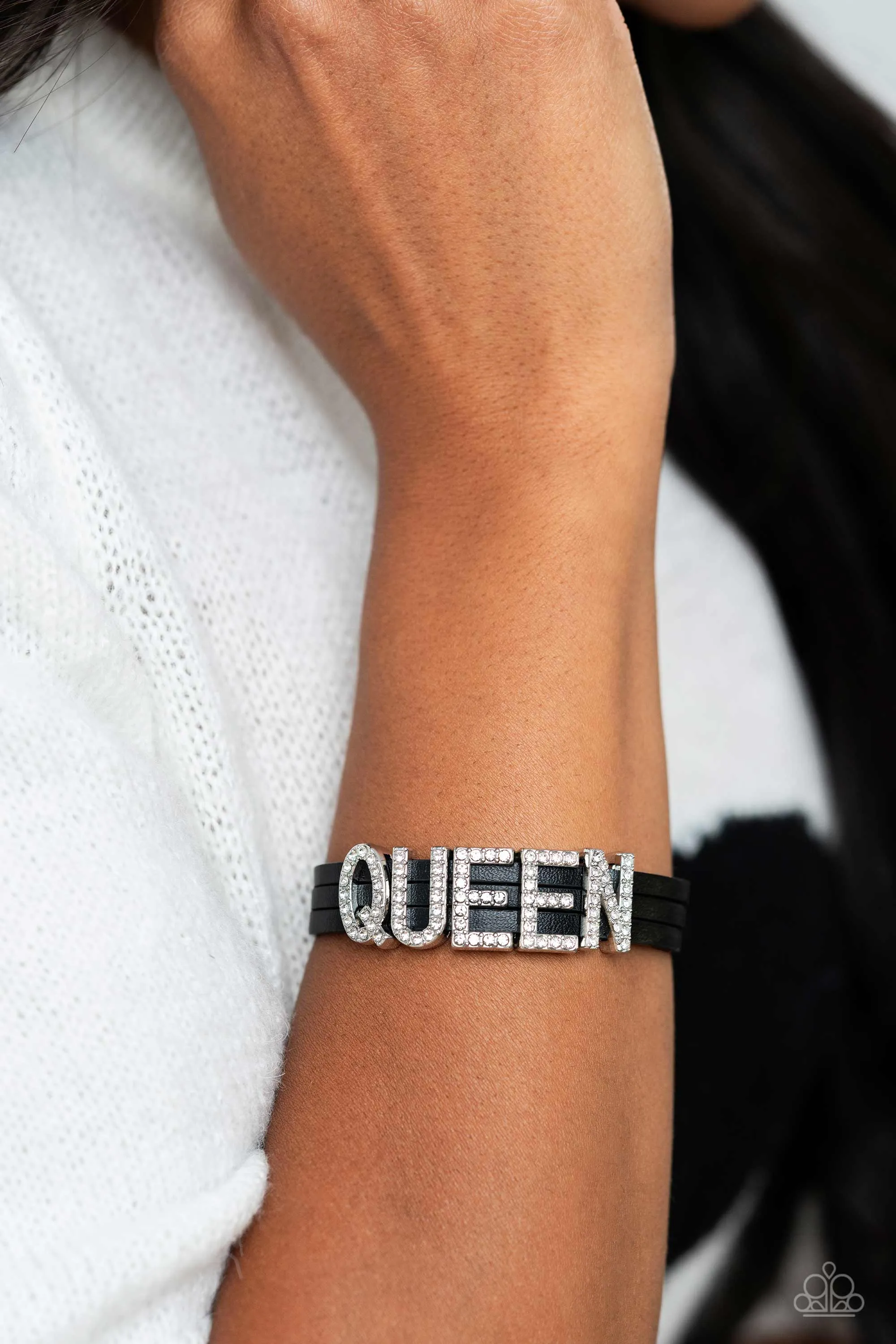 Paparazzi Queen of My Life Black Wrap Bracelet