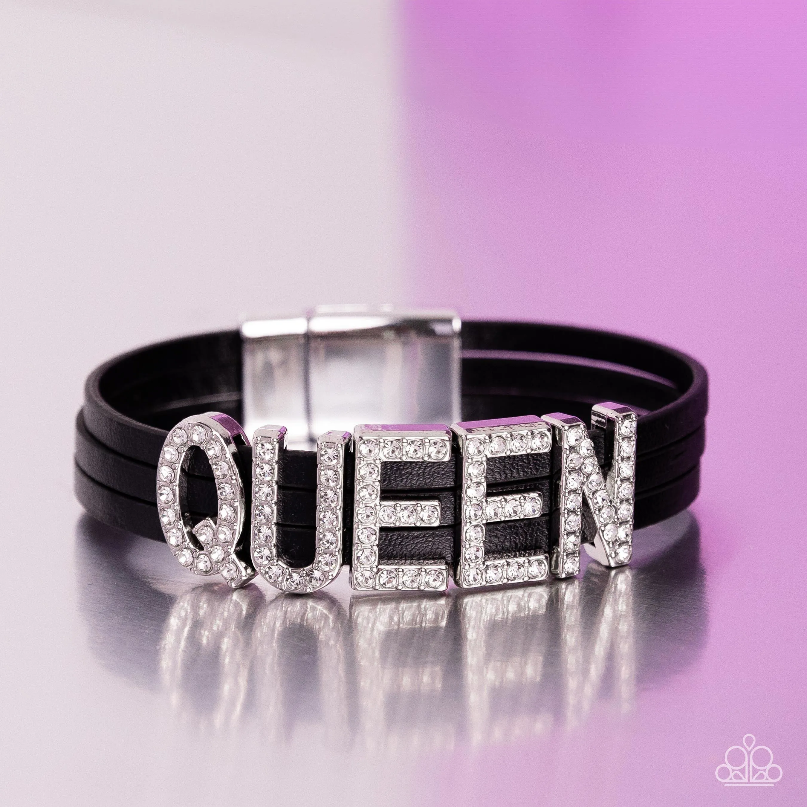 Paparazzi Queen of My Life Black Wrap Bracelet