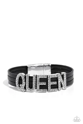 Paparazzi Queen of My Life Black Wrap Bracelet