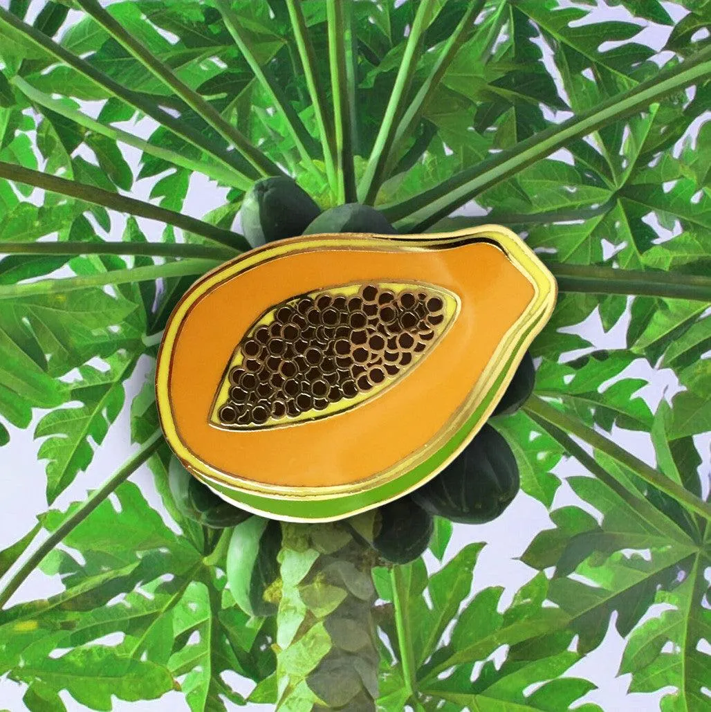 Papaya Enamel Pin