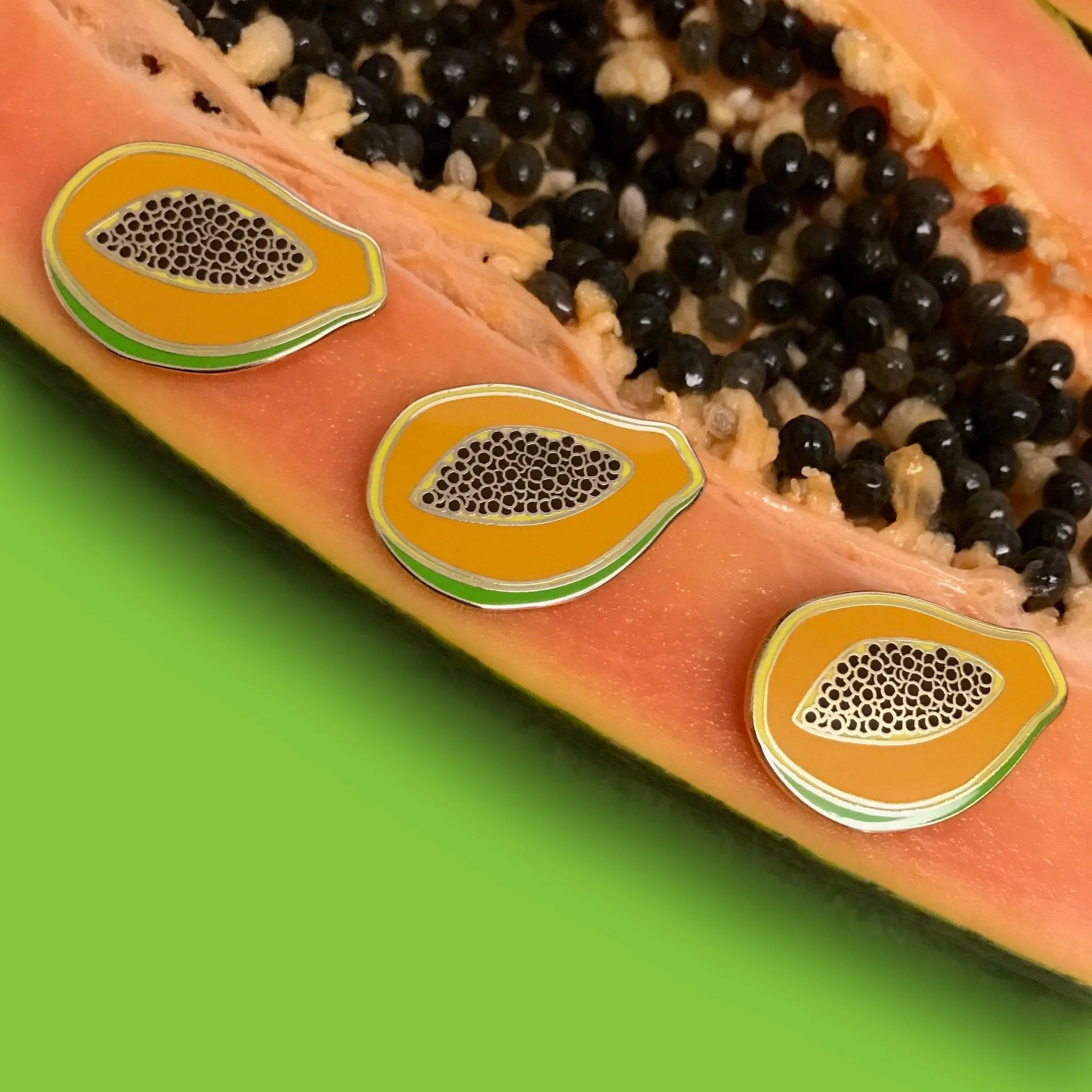 Papaya Enamel Pin