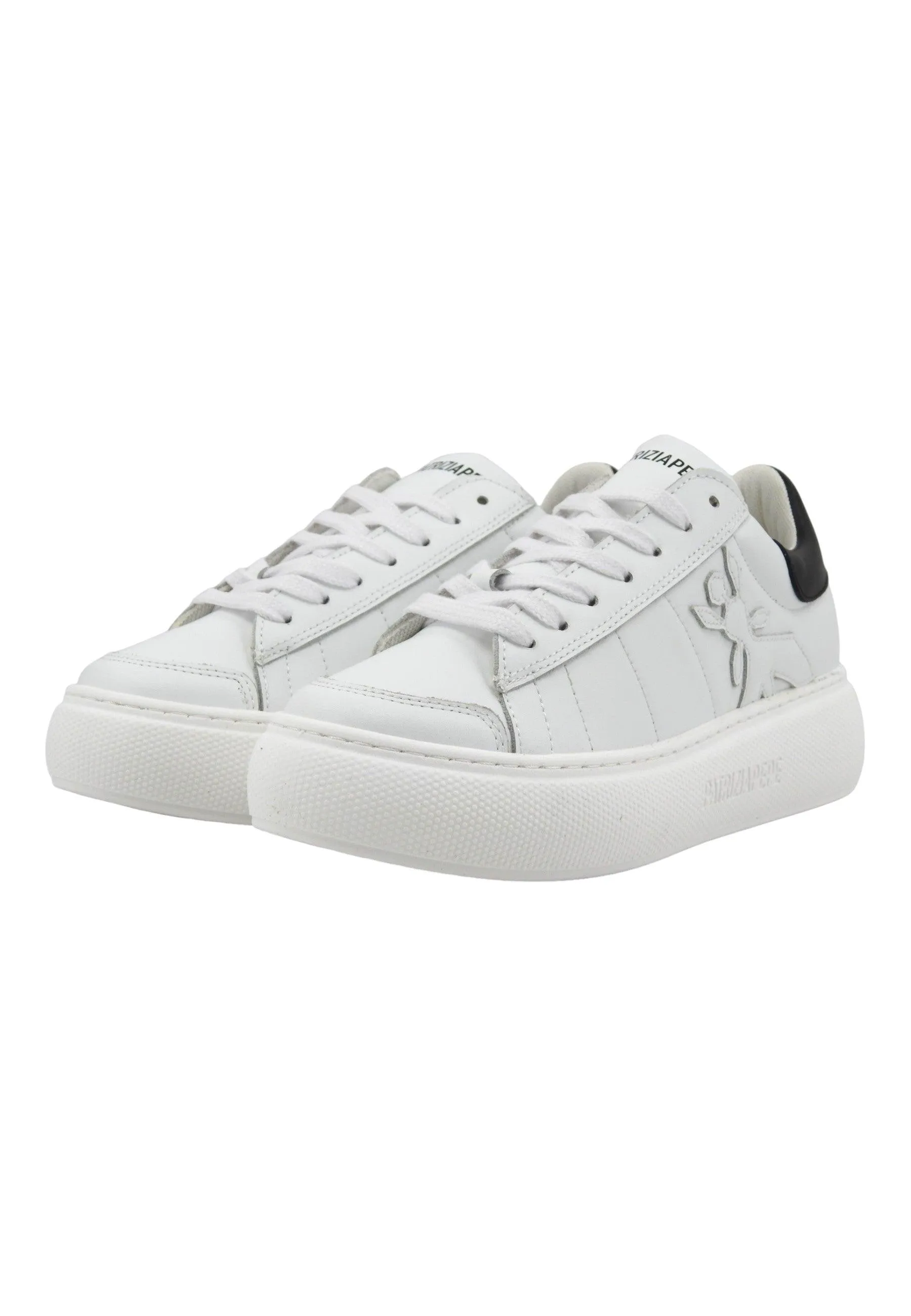 PATRIZIA PEPE Sneaker Donna White Black 8Z0080-E028