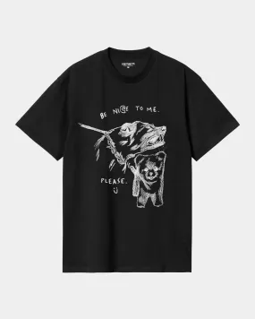 Pepe Be Nice T-Shirt | Black / White