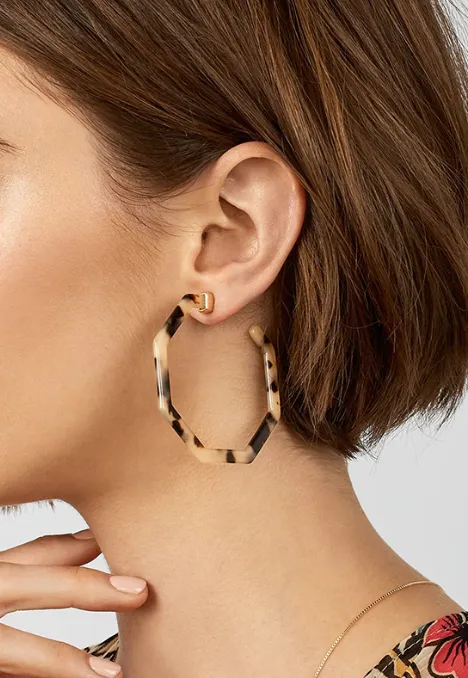 Ryan Resin Hoop Earrings