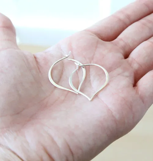 Small Lotus Hoop Earrings