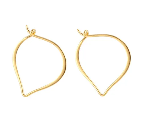 Small Lotus Hoop Earrings