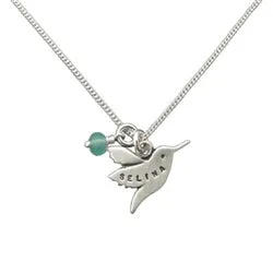 Sterling Silver Hummingbird Name Necklace