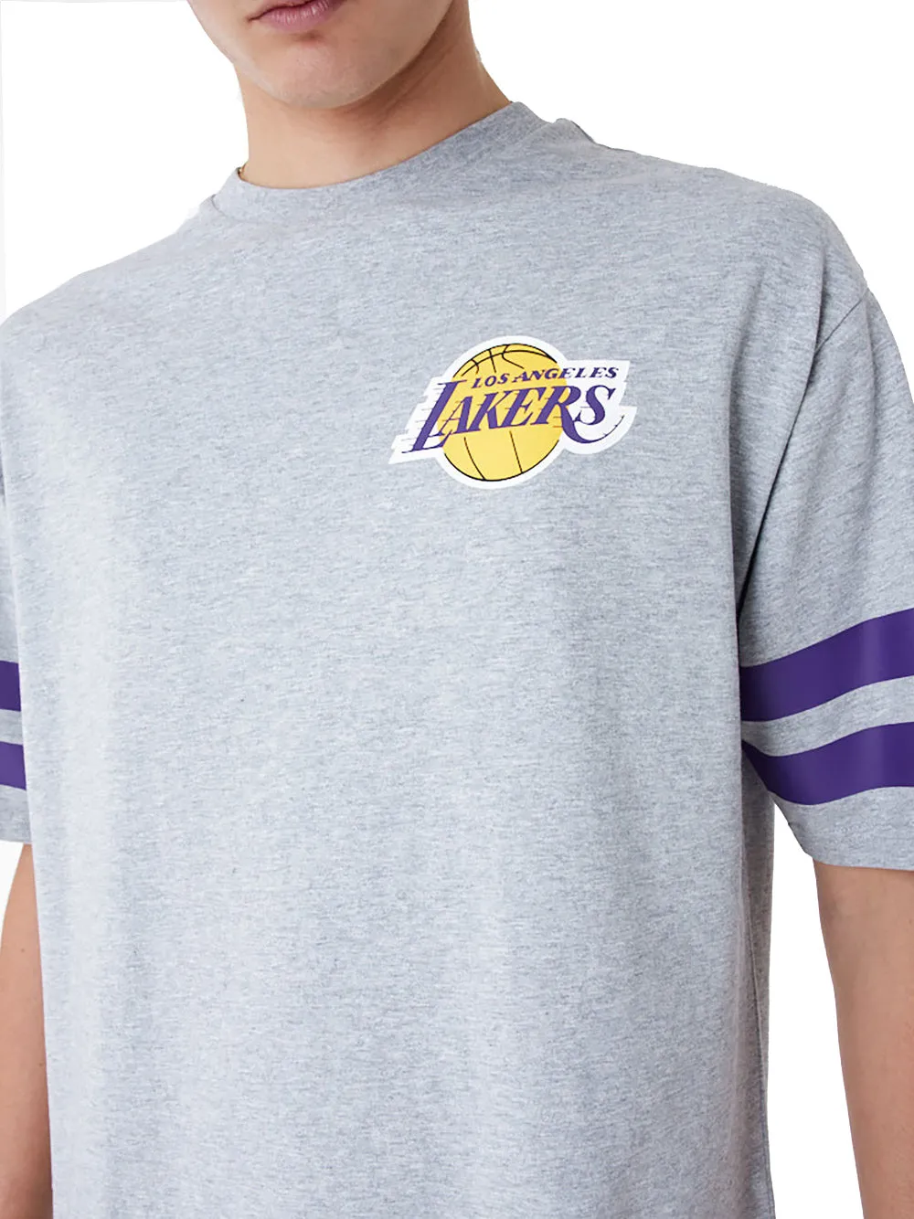 T-Shirt Oversize LA Lakers NBA Arch Graphic - Grigio