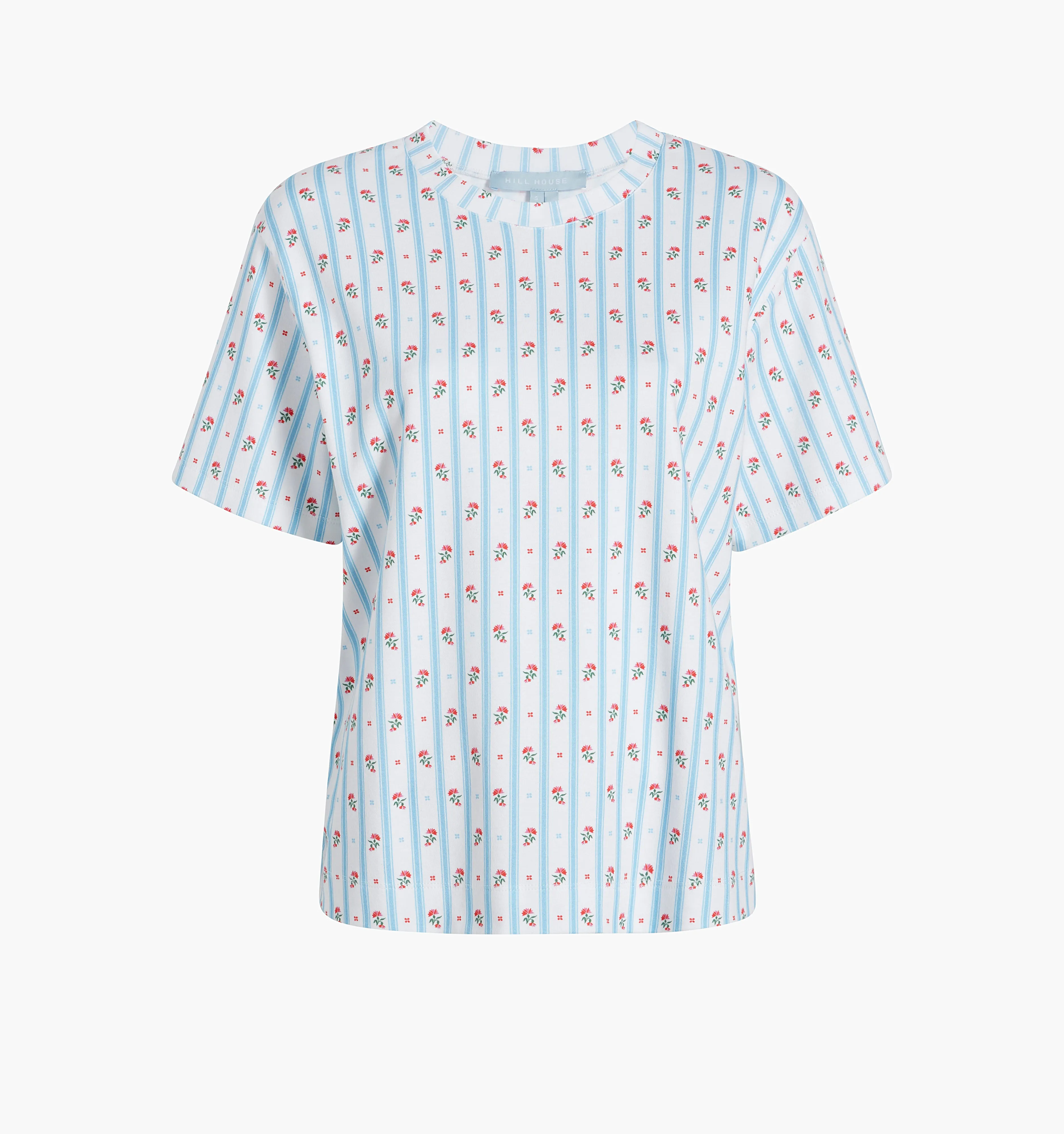 The Charlotte Sleep Tee - Floral Stripe