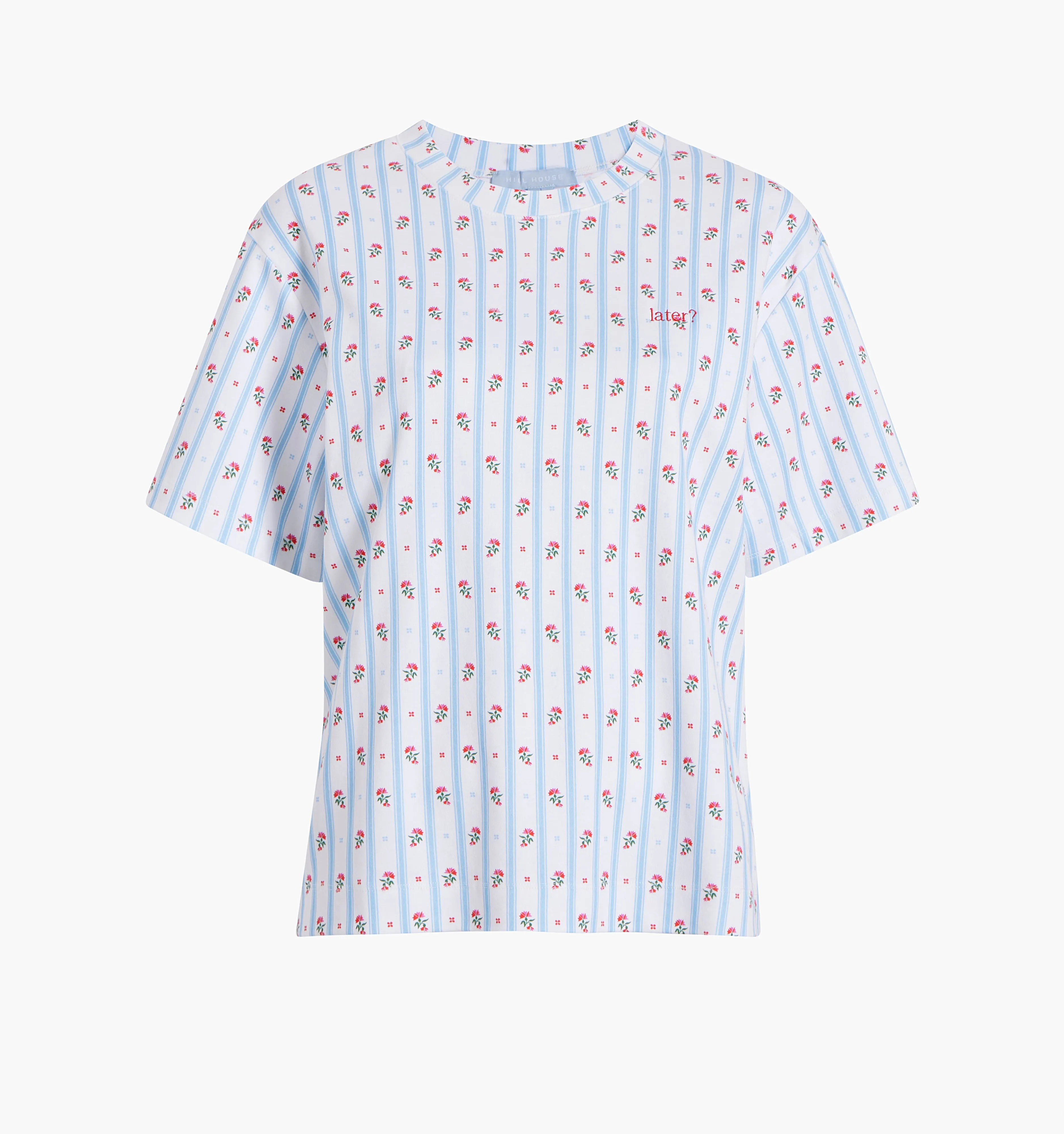 The Charlotte Sleep Tee - Floral Stripe