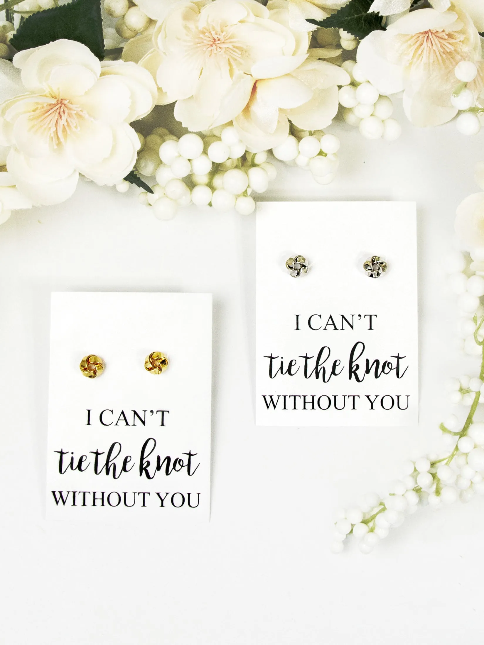 Tie The Knot Bridesmaid Proposal Earrings