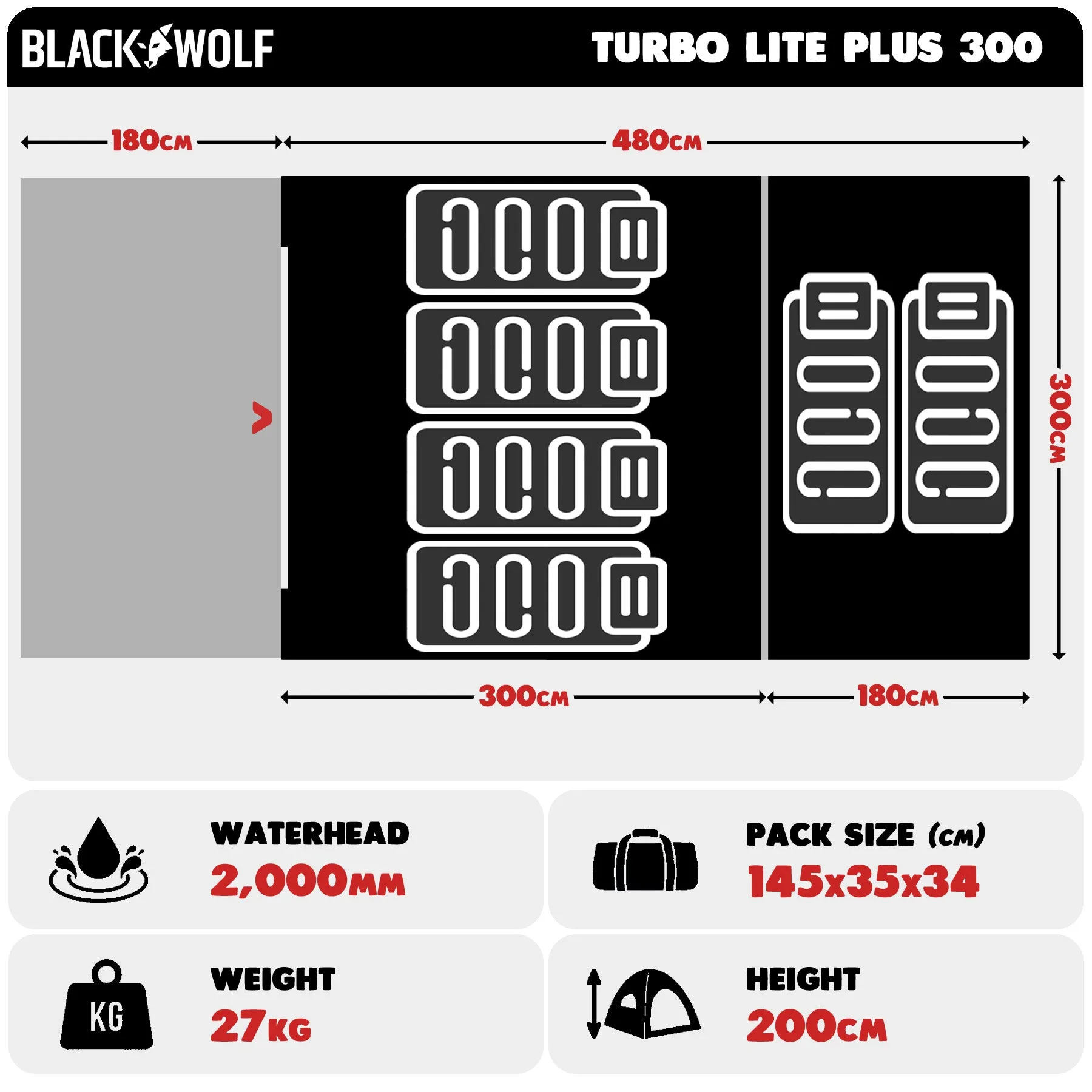 Turbo Lite Plus 300 Tent