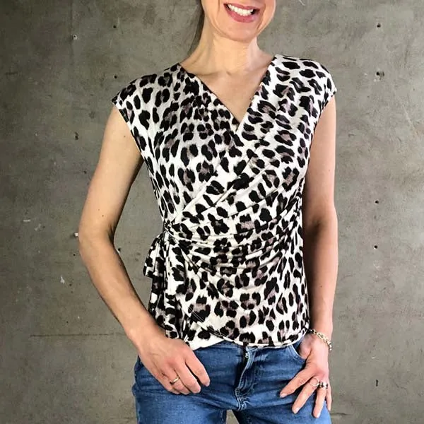 V-Neck Top Wildprint