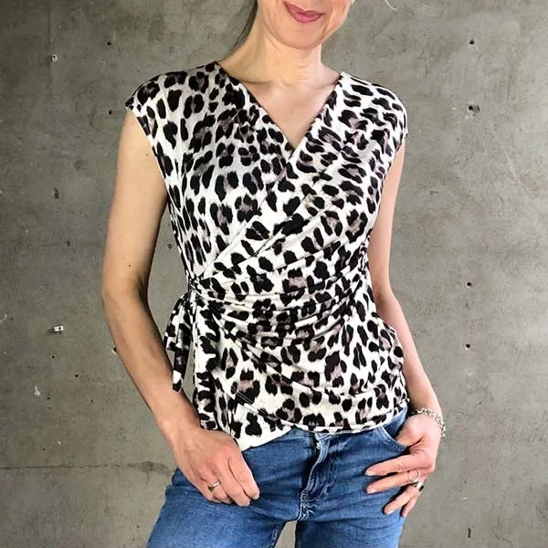 V-Neck Top Wildprint