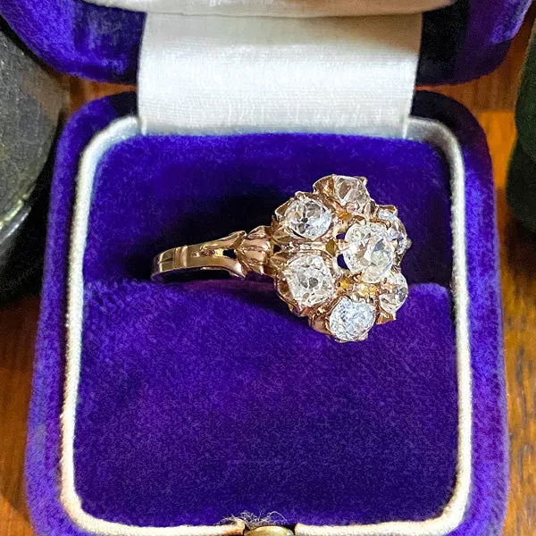 Victorian Diamond Cluster Ring