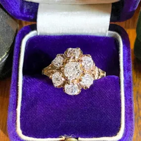 Victorian Diamond Cluster Ring