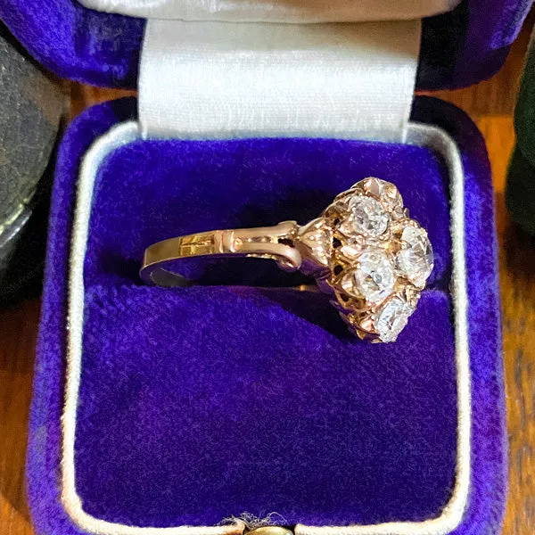 Victorian Diamond Cluster Ring