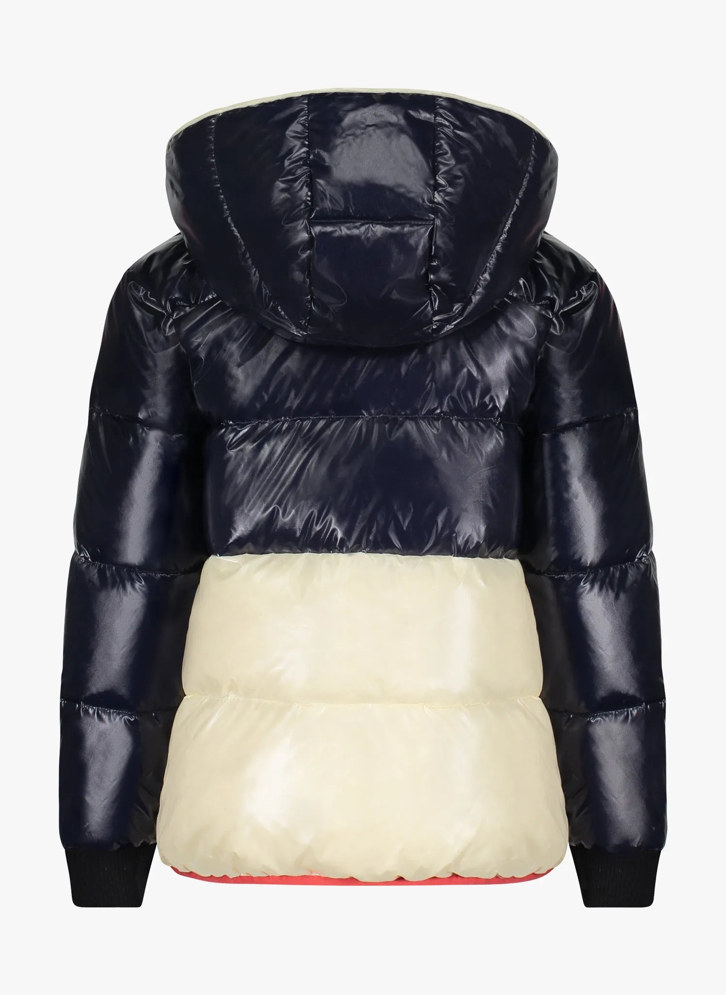 Vierra Rose Elios Colorblock Puffer in Dark Navy/Ivory