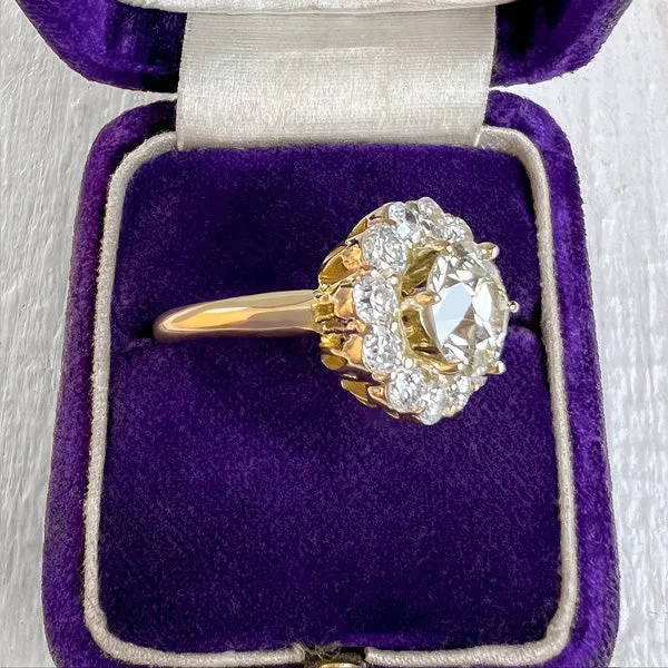 Vintage Engagement Ring, Old European 2.20ct.