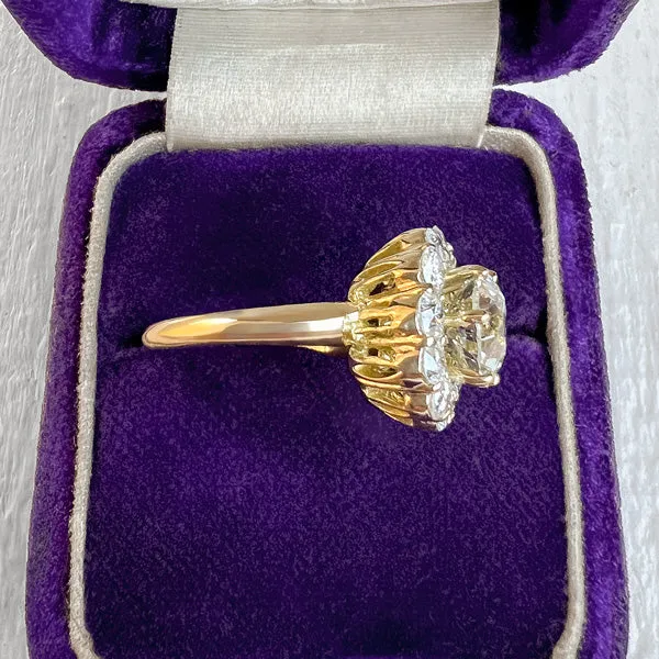 Vintage Engagement Ring, Old European 2.20ct.