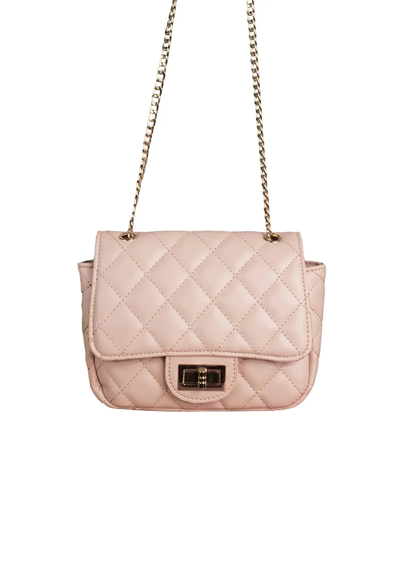 VOIR CHARLOTTE Quilted Vintage Chain Sling Bag