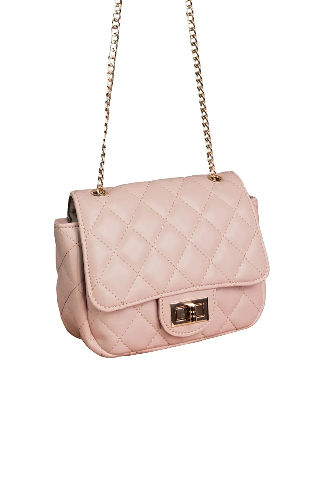 VOIR CHARLOTTE Quilted Vintage Chain Sling Bag