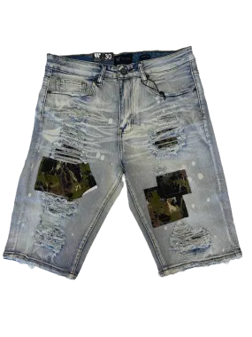 Waimea Camo Patch Jean Shorts