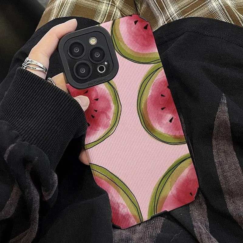 Watermelon Fruit Cute Phone Cases For iPhone 14, 13 Pro Max, 12, 11, XS Max, XR, X, 7, 8 Plus, SE