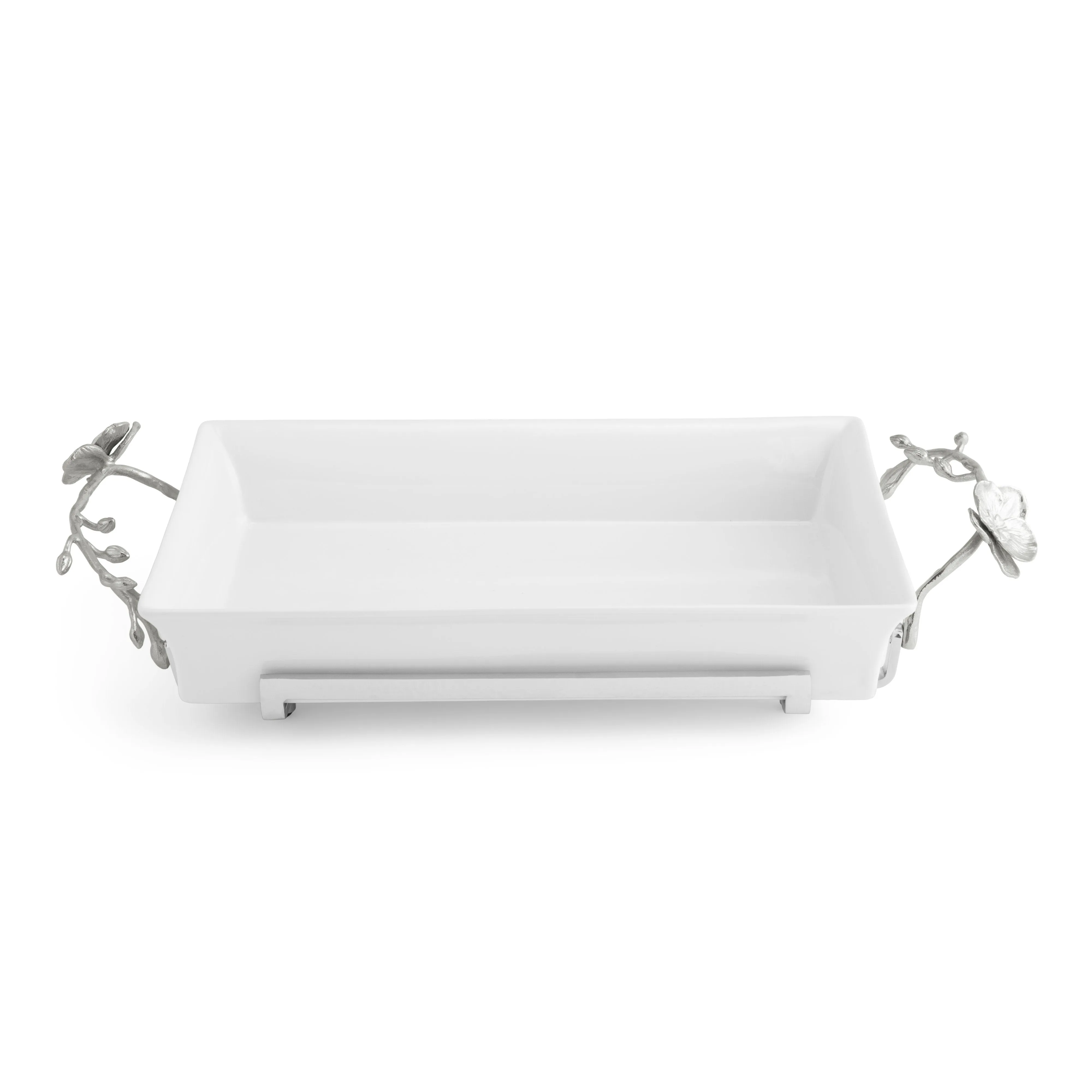 White Orchid Casserole Dish