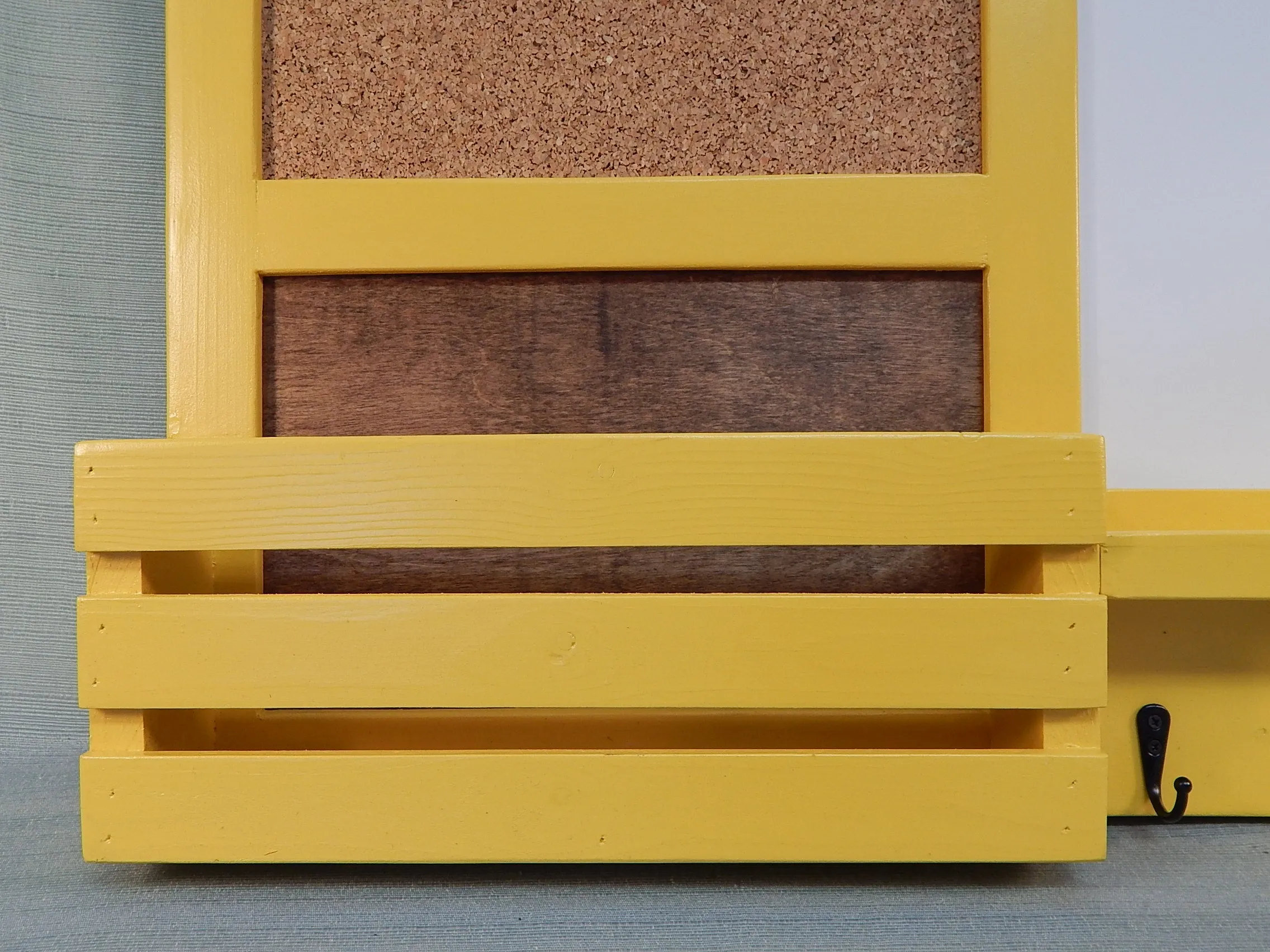 Yellow Wooden Wall Organizer - Like New!